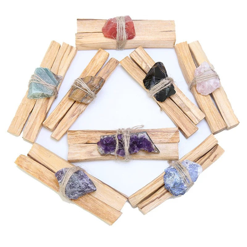 Peru Palo Santo Stick Natural Raw Crystal Stone Kit - Full Circle Yoga  School