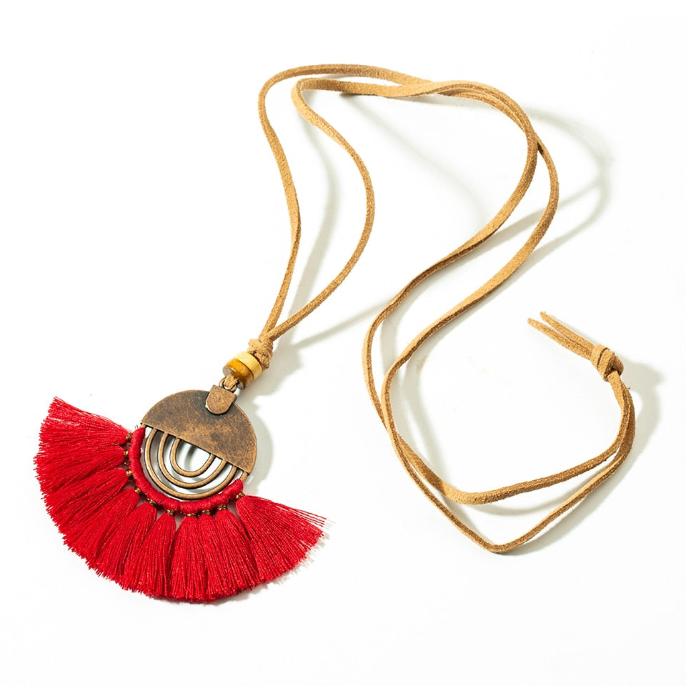 Women Vintage Bohemian Ethnic Tassel Neckalce - Full Circle Yoga