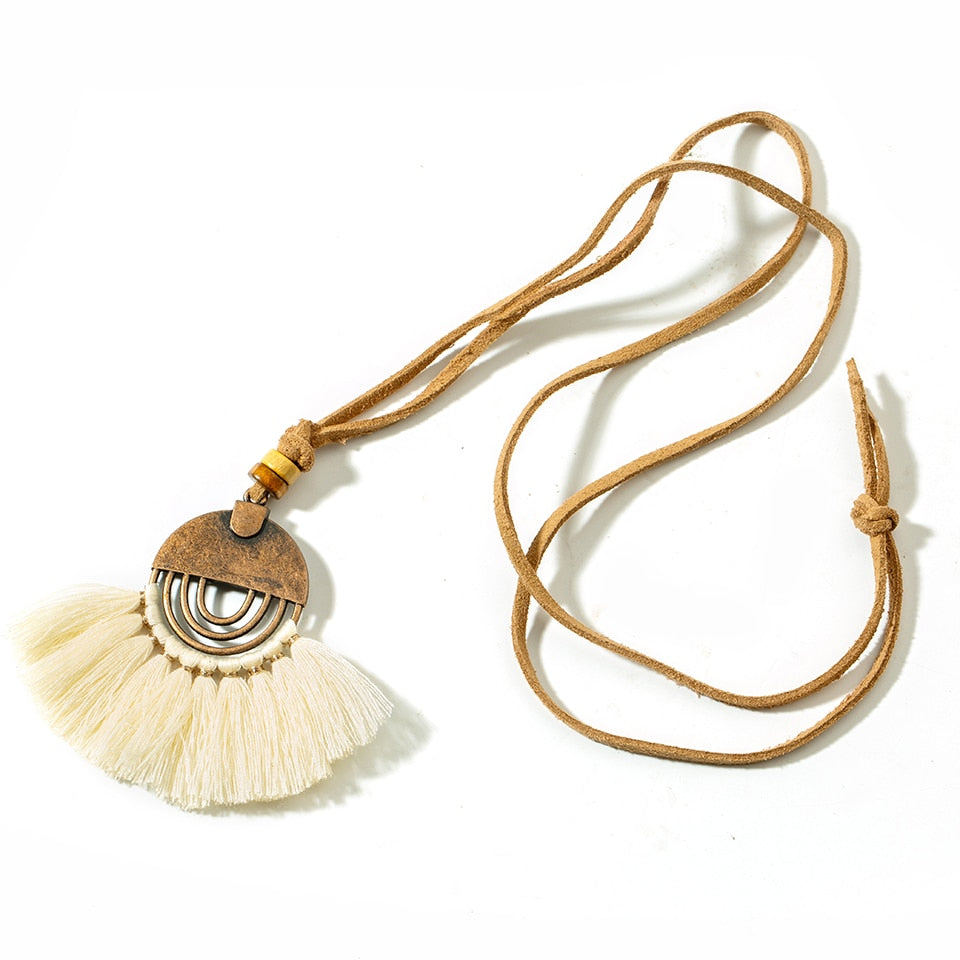 Women Vintage Bohemian Ethnic Tassel Neckalce - Full Circle Yoga