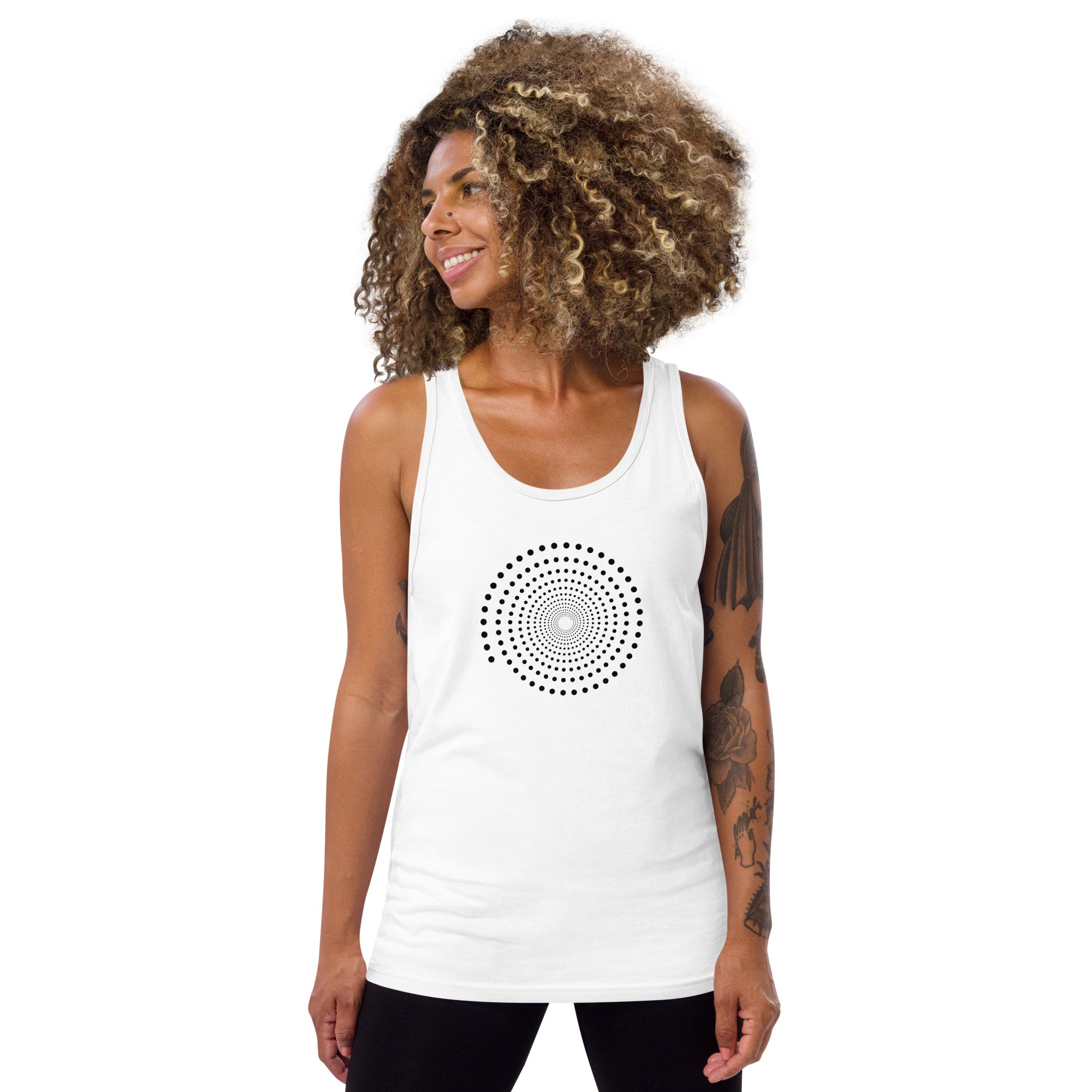 Full Circle Yoga School XS Spiral Unisex Tank Top